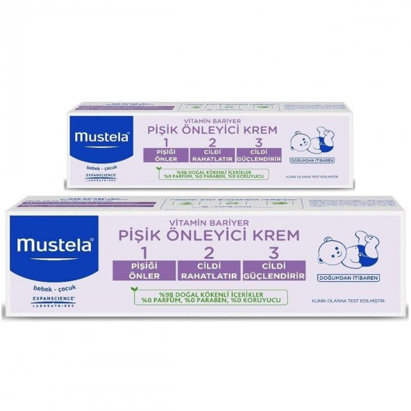 Mustela Vitamin Barrier 1-2-3 Pişik Önleyici Krem 100 gr + 50 gr Hediyeli