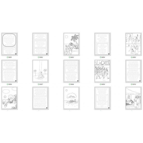 50 Boyama Seti Küçük Sözler (Toplam 15Kitap) 3 adet Set - 5