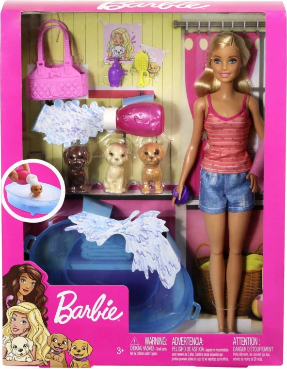 Barbie Bebek ve Aksesuarları - 3 Yavru Köpekli  4521