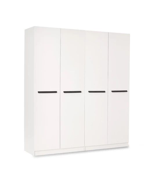 MERCAN MDF 4 Kapılı 2 Çekmeceli Gardrop Elbise Dolabı 160x53x216cm - 2