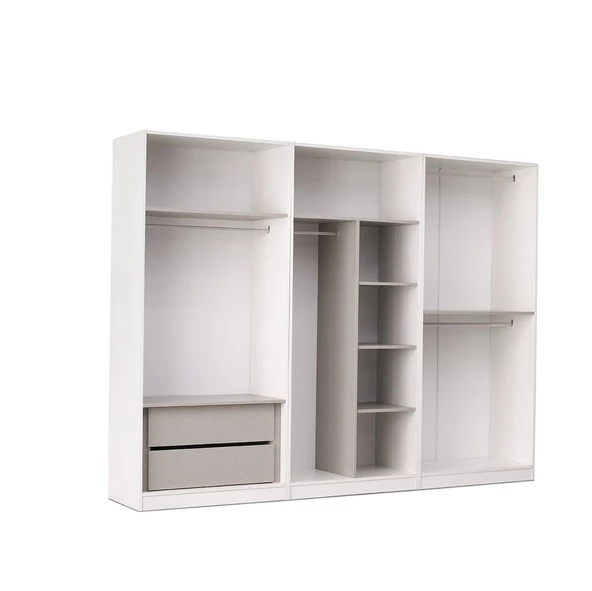 MERCAN MDF 6 Kapılı 2 Çekmeceli Gardrop Elbise Dolabı 240x53x216cm - 3