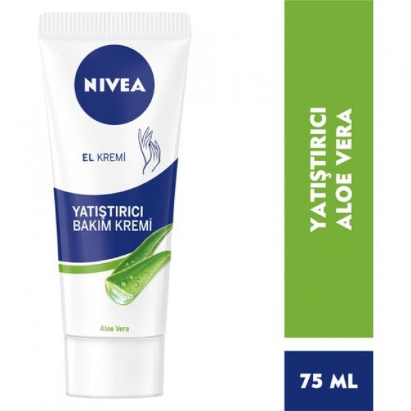 Nıvea Yatıştırıcı El Kremi 75Ml, Aloe Vera, Jojoba Yağı,Kuru Ciltler İçin, Nemlendirici El Kremi