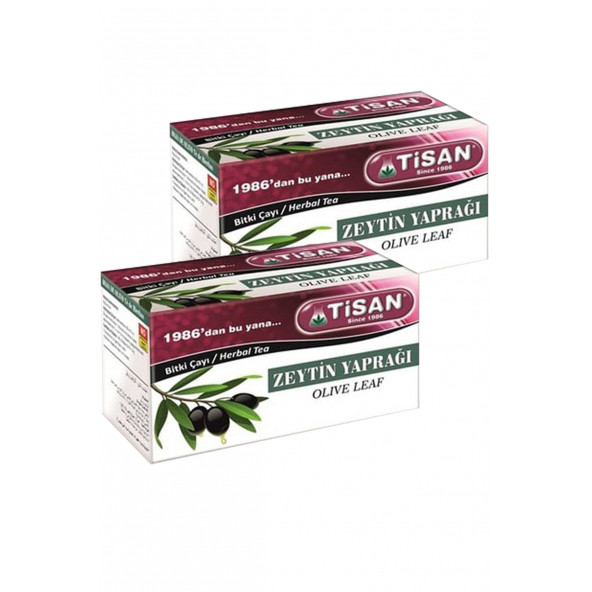 2 Kutu Tisan Zeytin Yaprağı Bitki Süzen Poşet Çay 2 x 20'li