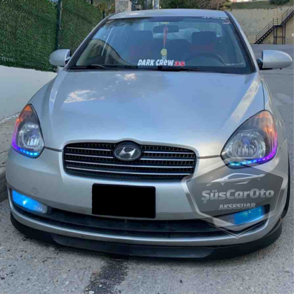 Hyundai Accent Era 2006-2012 Uyumlu Üniversal Astra H lip Esnek Ön Lip 2 Parça Tampon Altı Dil Karlık Ön Ek - 10