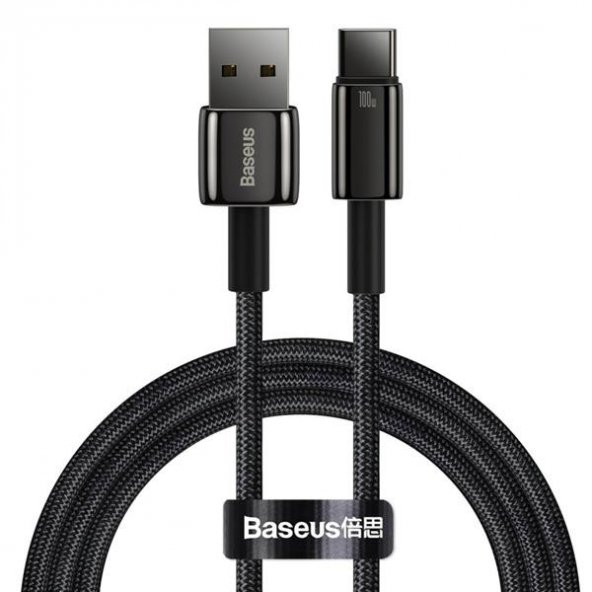 Baseus Tungsten Gold 100W USB + Type-C Hızlı Şarj 480mb-s Data Kablosu CAWJ000001