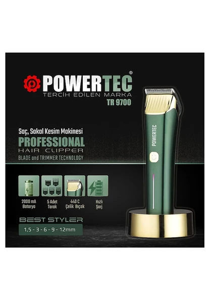 Powertec Tr-9700 Sakal Ve Saç Kesme Makinesi