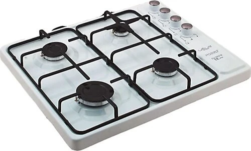 Uğur 4 Gözlü Siyah Otomatik Çakmaklı tüplü 4 Lü üstten düğmeli Set Üstü Ocak