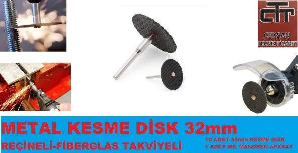 Gravür Cihazı 10 Adet 32 Mm Metal Kesici Disk