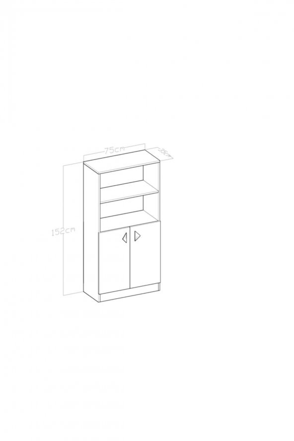 Givayo Mobilya Çırağan Antrasit Orion Kitaplık - 2