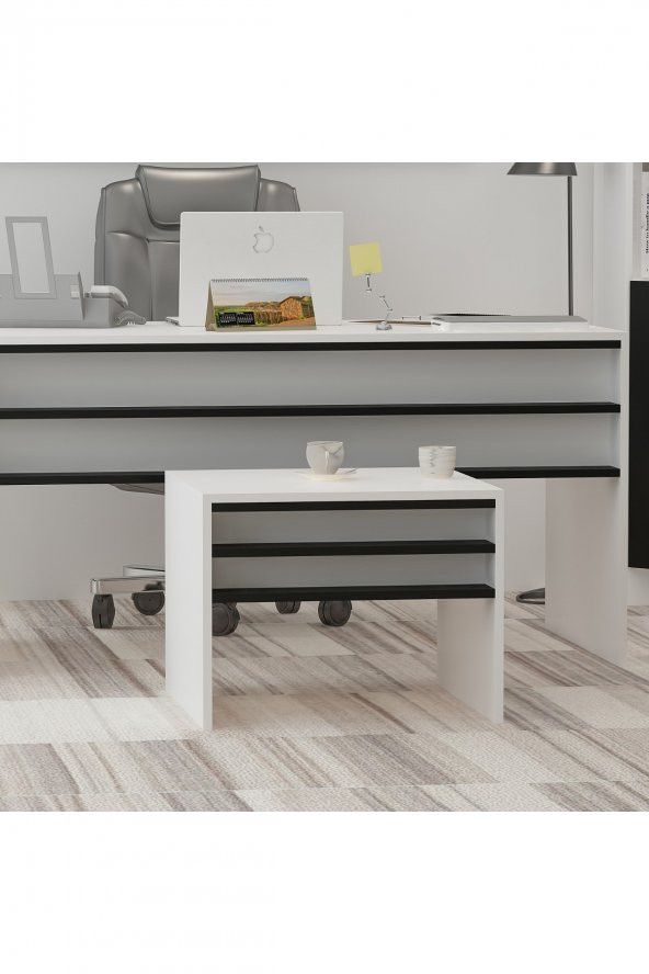 Givayo Mobilya Orion Ofis Takımı Siyah Beyaz - 2