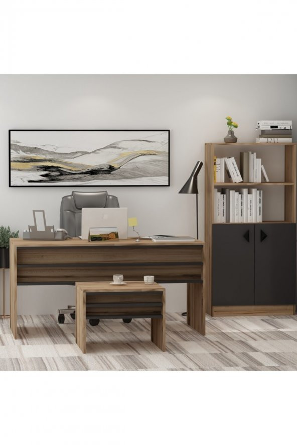 Givayo Mobilya Antrasit Çırağan Orion Ofis Çalışma Masası - 2