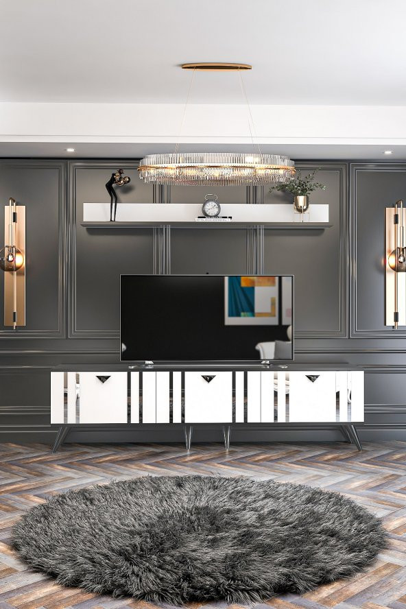 Givayo Mobilya Aldo Tv Ünitesi Beyaz - Antrasit - 2