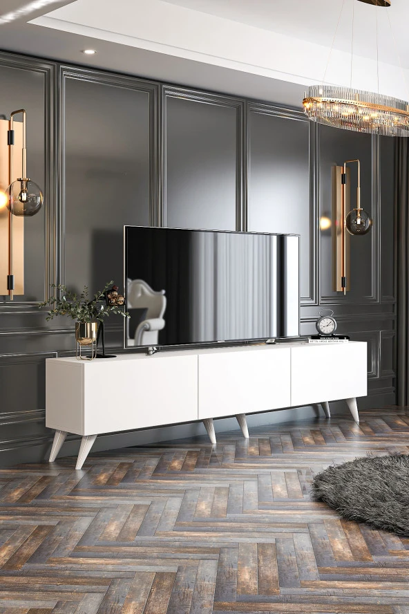 Givayo Mobilya Bodrum Tv Ünitesi Duvara Monte - Ayaklı Kullanım 180 Cm - 3