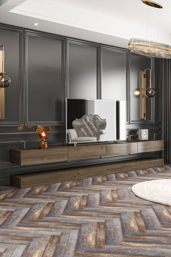 Givayo Mobilya Montana Tv Ünitesi Duvara Monte 280 Cm Ceviz