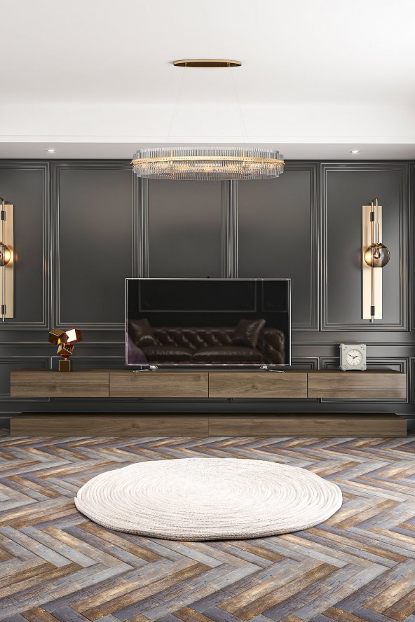 Givayo Mobilya Montana Tv Ünitesi Duvara Monte 280 Cm Ceviz - 2