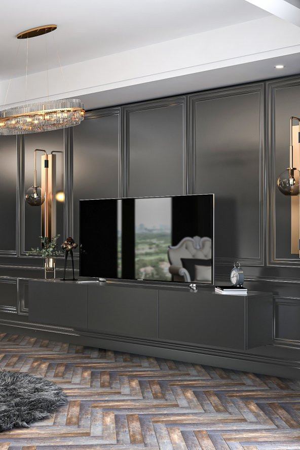 Givayo Mobilya Bodrum Tv Ünitesi Duvara Monte - Ayaklı Kullanım 180 Cm - 2