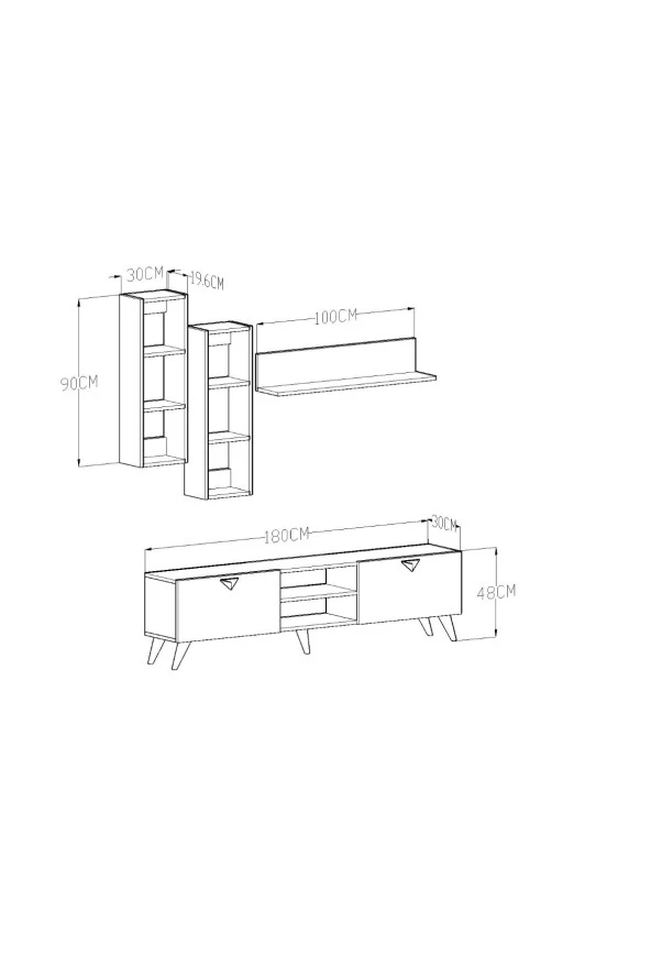 Givayo Mobilya Alvin Tv Ünitesi Çırağan - 4