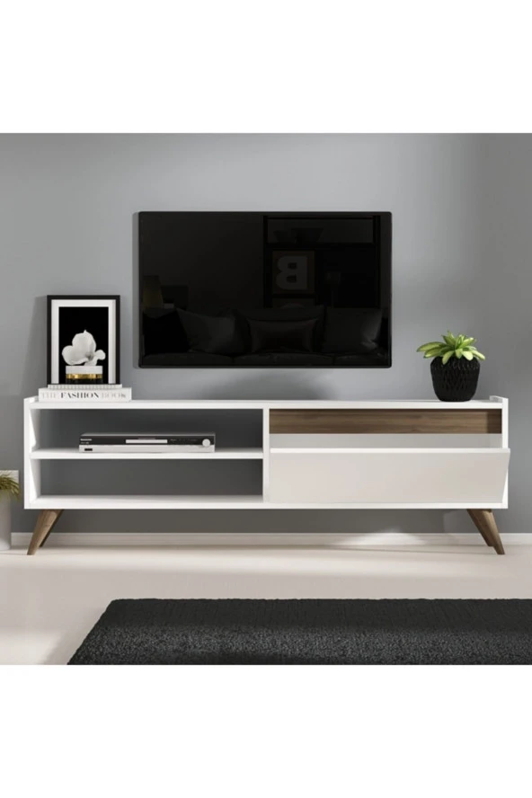 Givayo Mobilya Lupin Tv Ünitesi Ceviz Beyaz - 4