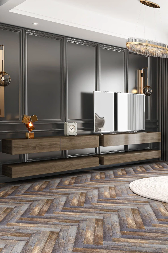 Givayo Mobilya Montana Tv Ünitesi Duvara Monte 280 Cm Ceviz - 4