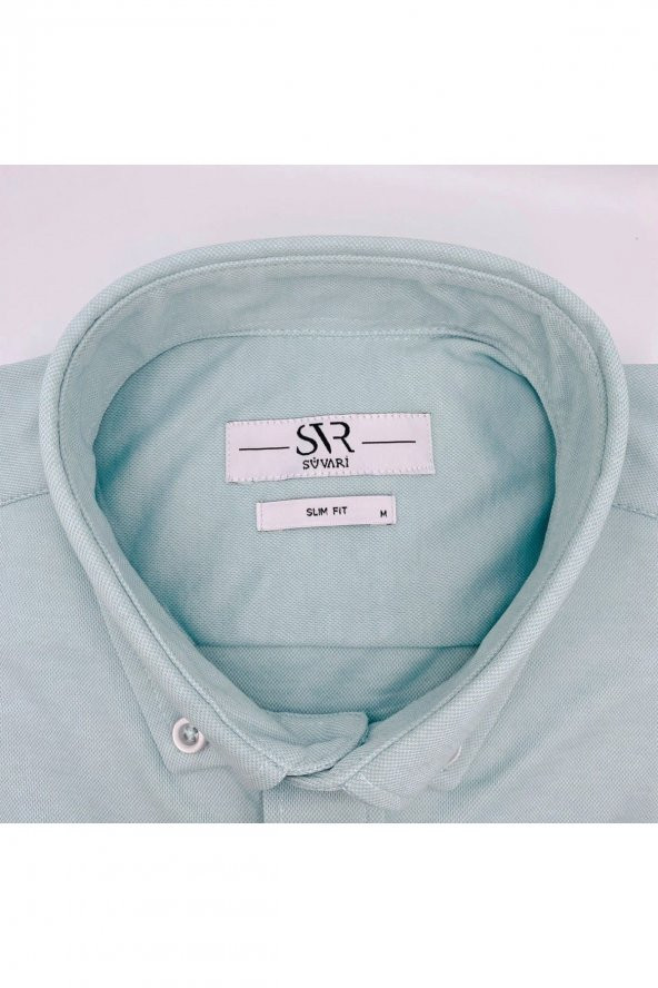 PREMİUM OXFORT SLİM FİT LİKRA GÖMLEK - Resim 3