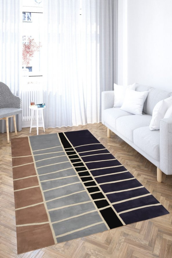 Gardenya Bamboo Zebra Desenli Modern Halı