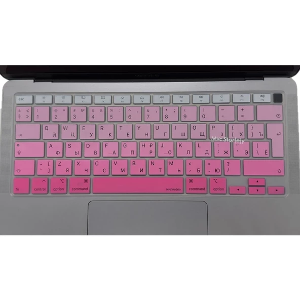 Rusça Klavye Koruyucu Macbook Air M1 Kılıfı (TouchID'li Air) A2179 A2337 ile Uyumlu Gradient - 2