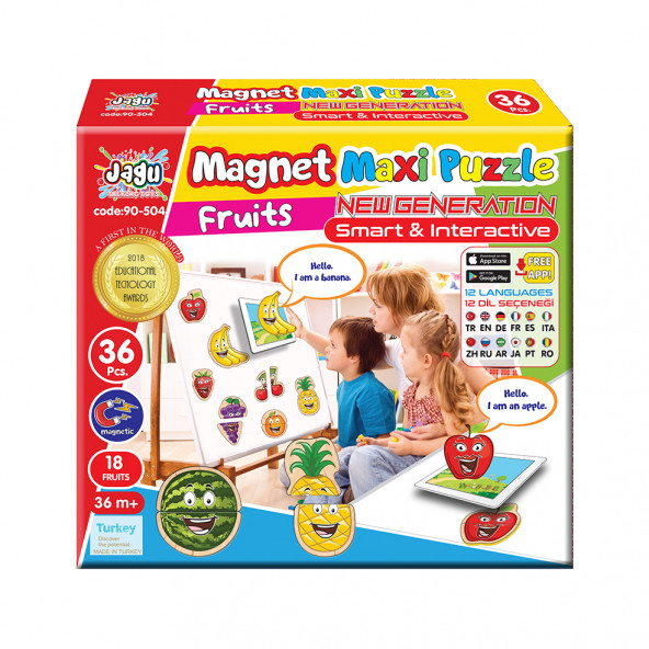 MAGNET MAXİ PUZZLE MEYVELER JAGU.