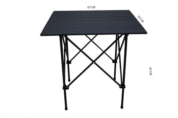 Alüminyum Katlanır Masa Balkon-Bahçe-Kamp-Piknik Masası (Taşıma Çantalı) Antrasit - 5