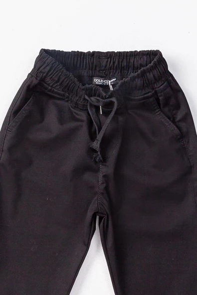 Çift Cepli Lastikli Bel Gabardin Erkek Çocuk Pantolon - 6