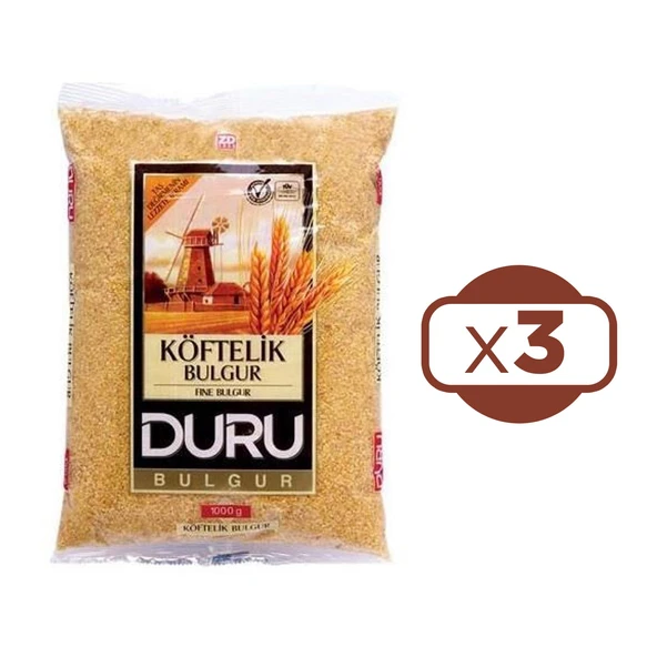 Duru Köftelik Bulgur 1 kg x 3 Adet ürün görseli 1