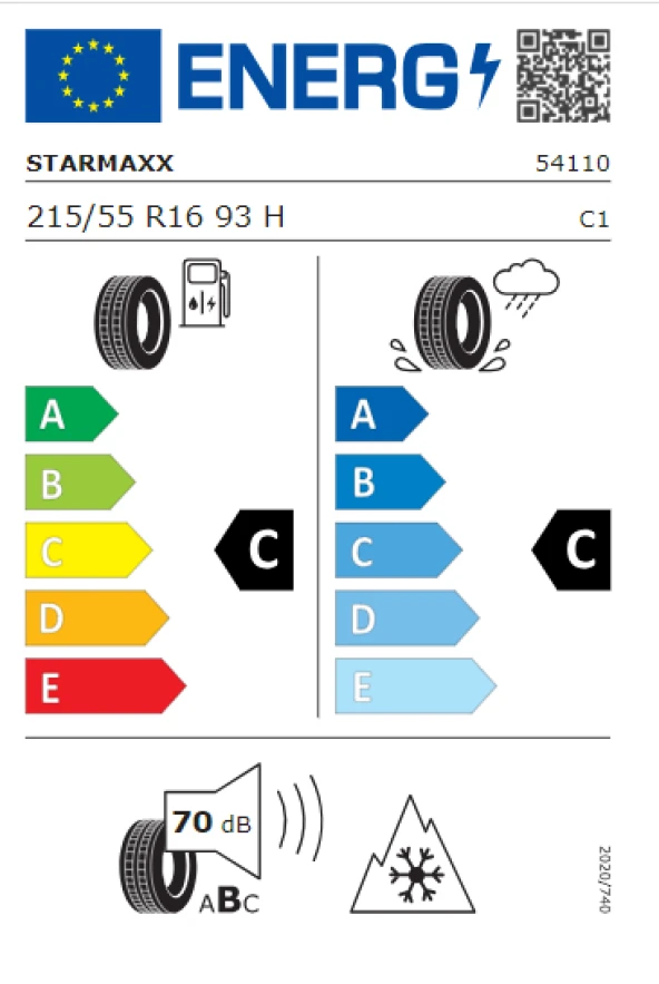 Starmaxx 215/55 R16 93H Ice Gripper W850 Kış Lastiği 2022 Üretim - Resim 3