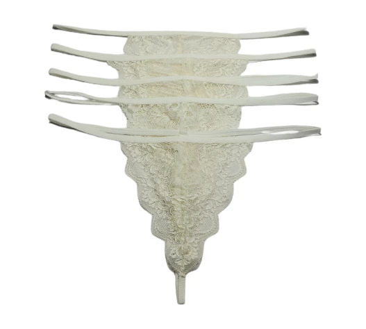 ASM1236 Kadın 5 Li Ekru Dantel Çağırıcı İsteğim String