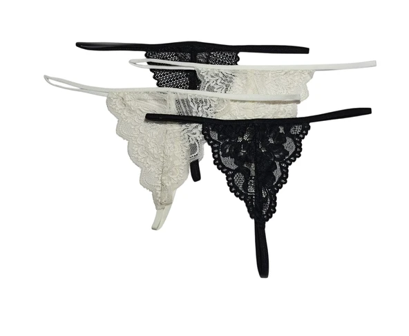 ASM1238 Kadın 4 Lü Renkli Dantel Çağırıcı İsteğim String