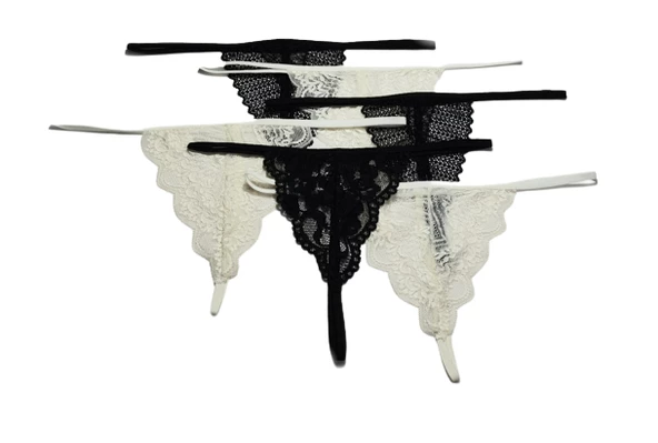 ASM1239 Kadın 6 Lı Renkli Dantel Çağırıcı İsteğim String