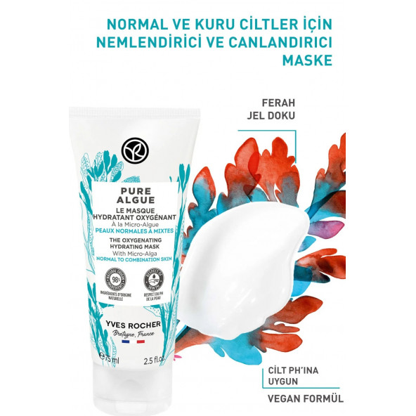 Normal Ve Kuru Ciltler Için Pure Algue Prebiyotik Nem Maskesi-75 ml - 2