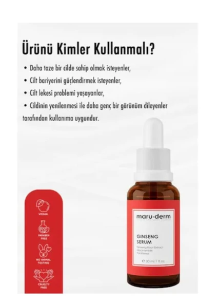 Maruderm Ginseng Cilt Yenileyici Serum 30 ML - Resim 4