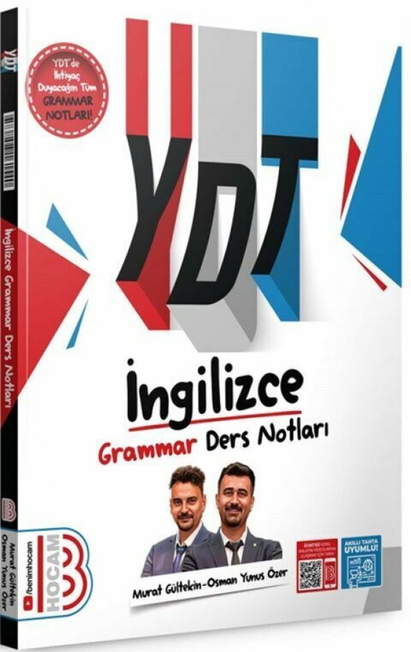 Benim Hocam 2024 YDT İngilizce Grammar Ders Notları