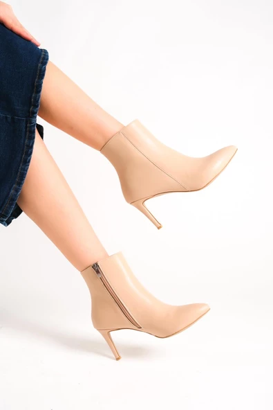 Nairobi Ten Mat İnce Topuklu Klasik Bot - 2