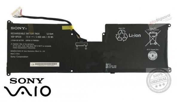 Orijinal Sony Vaio® Tap 11 Svt11226stb Tablet PC Batarya Pil VGP-BPS39