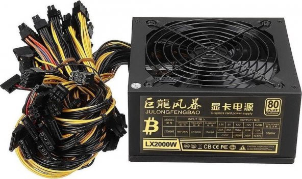 Bitcoin eteryum Ekran Kartı Destekli Power Supply 2000w - 5