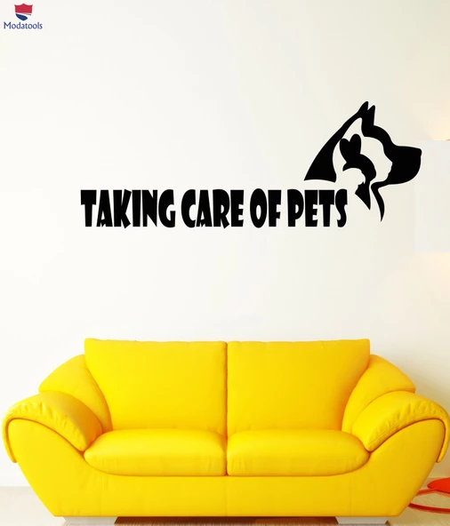 Oturma Odası, Ofis, Dükkan Duvar Sticker Etiketler Motivasyon Alıntı Evcil Hayvanların Bakımı İlham Veren Mektuplar ürün görseli 1