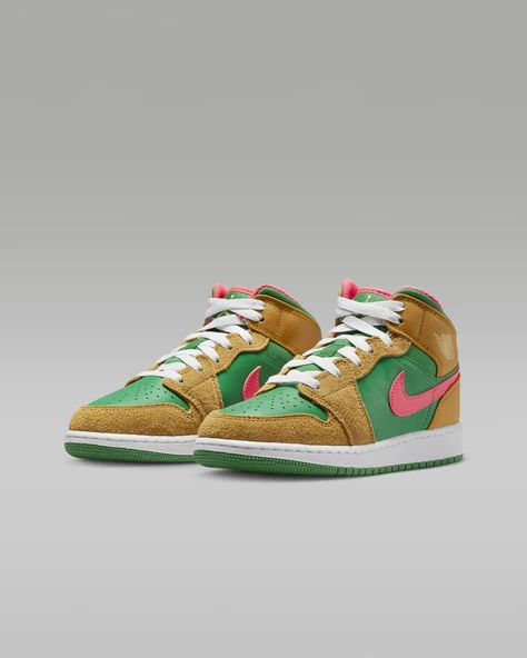 Nike Air Jordan 1 Mid SE DX4365-700 Watermelon Unisex Sneaker - 4