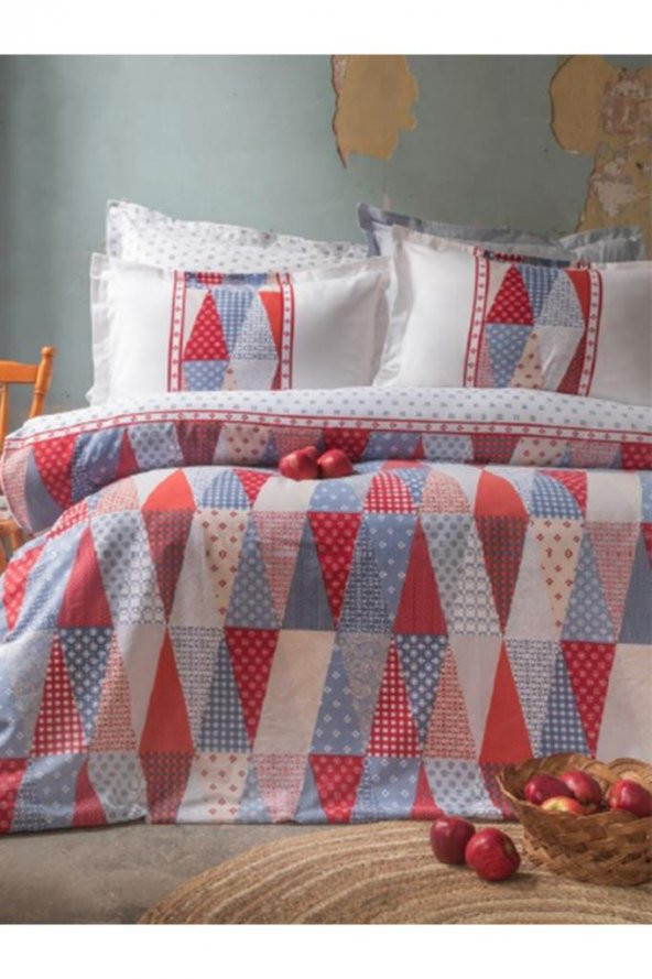 Apricitas Home Mariel Red Çift Kişilik 100 Pamuk Pike Takımı