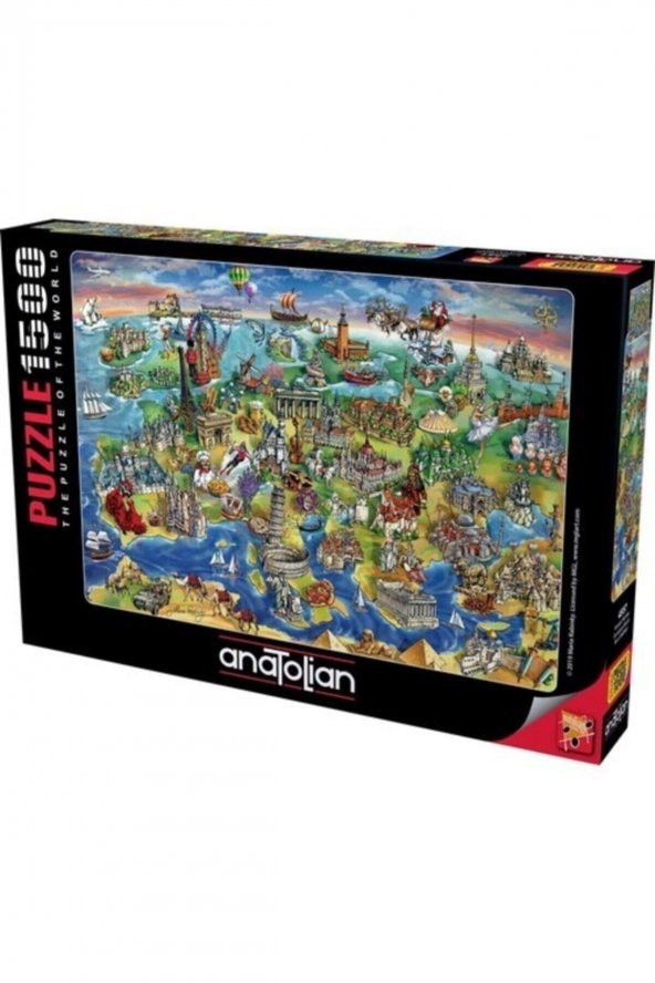 Avrupa Haritası - 1500 Parçalık Puzzle - Kod 4557
