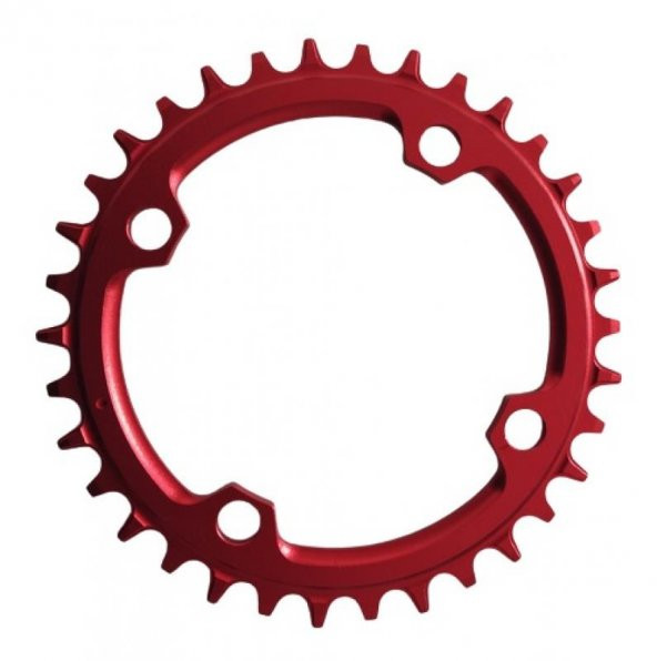 Bisiklet Aynakol Tek Yaprak 104 BCD 9/10/11 Uyumlu Aynakol Yaprağı 34T Tek Yaprak Kırmızı