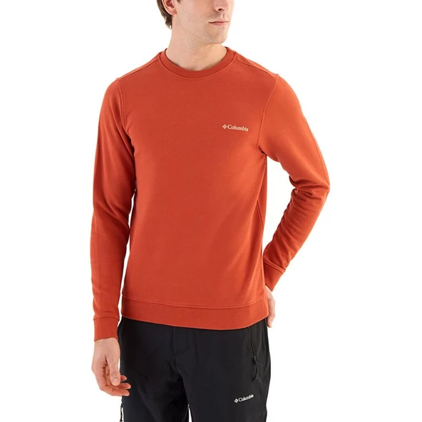 Columbia M Basic Crew Erkek Sweatshirt Turuncu CS0204-636 - 4
