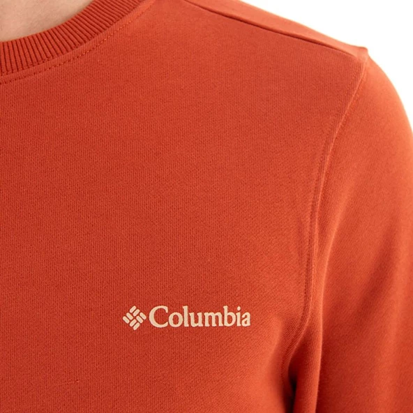 Columbia M Basic Crew Erkek Sweatshirt Turuncu CS0204-636 - 5