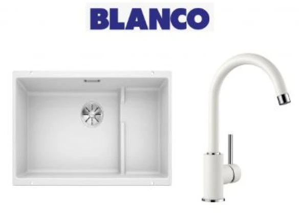 Blanco Sublıne 700-U Eviye + Mıda-S Beyaz Armatür Set