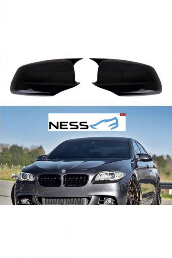 BMW 5 serisi F10 uyumlu (2010-2013) piano black yarasa ayna kapağı