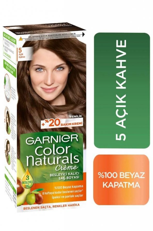 Garnier Color Naturals Saç Boyası 5 Açık Kahve